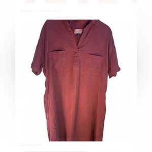 Western Boho Casuak Universal Thread burgundy  Shirt Dress women’s size M